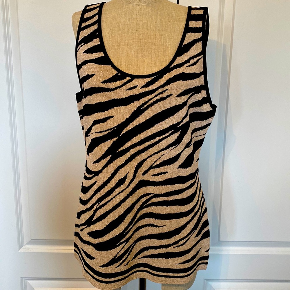 INC Zebra print top